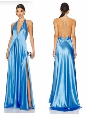 MICHAEL LO SORDO Alexandra Silk-Satin Gown Size US 2